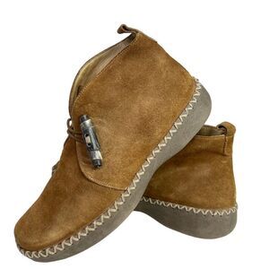 Mosquitos Vintage 90s Tan Suede Leather Chukka Booties UK 5.5, US Size 7.5